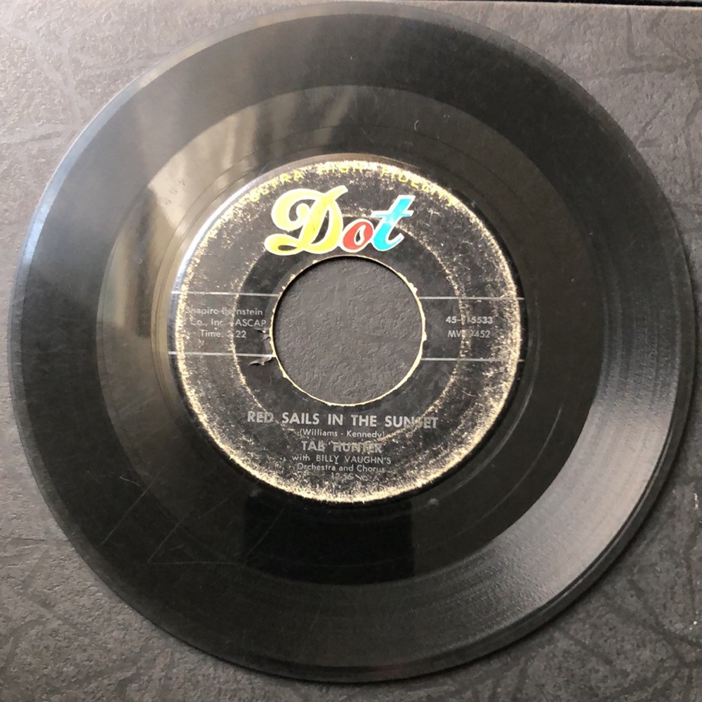***Free*** Tab Hunter Young Love Vinyl 45 Record '56